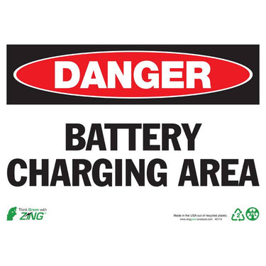 ZING Eco Safety Sign, Danger, 10X14- Model 2113S